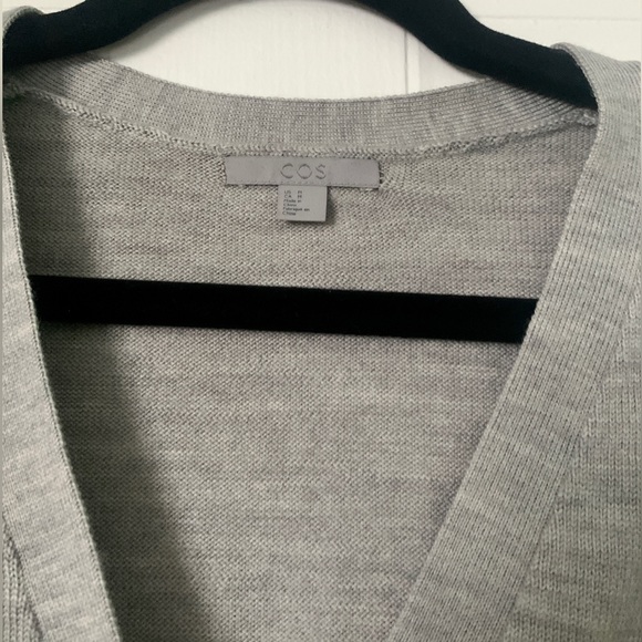 COS Wool Oversized Cardigan, Light Grey M - Picture 1 of 6